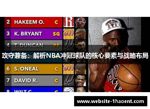 攻守兼备：解析NBA冲冠球队的核心要素与战略布局