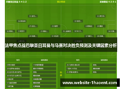 法甲焦点战巴黎圣日耳曼与马赛对决胜负预测及关键因素分析 法甲焦点战巴黎圣日耳曼与马赛对决胜负预测及关键因素分析